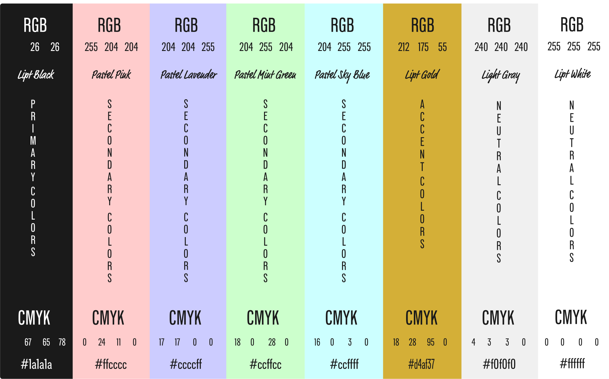 Lipt color palette